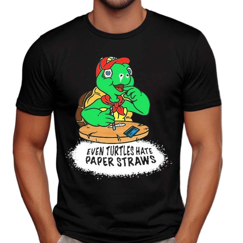 Isaac Butterfield Even Turtles Hate Paper Straws Shirt