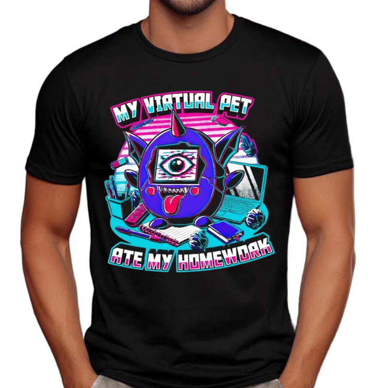 My Virtual Pet Ate My Homework Tama Homework Game Shirt