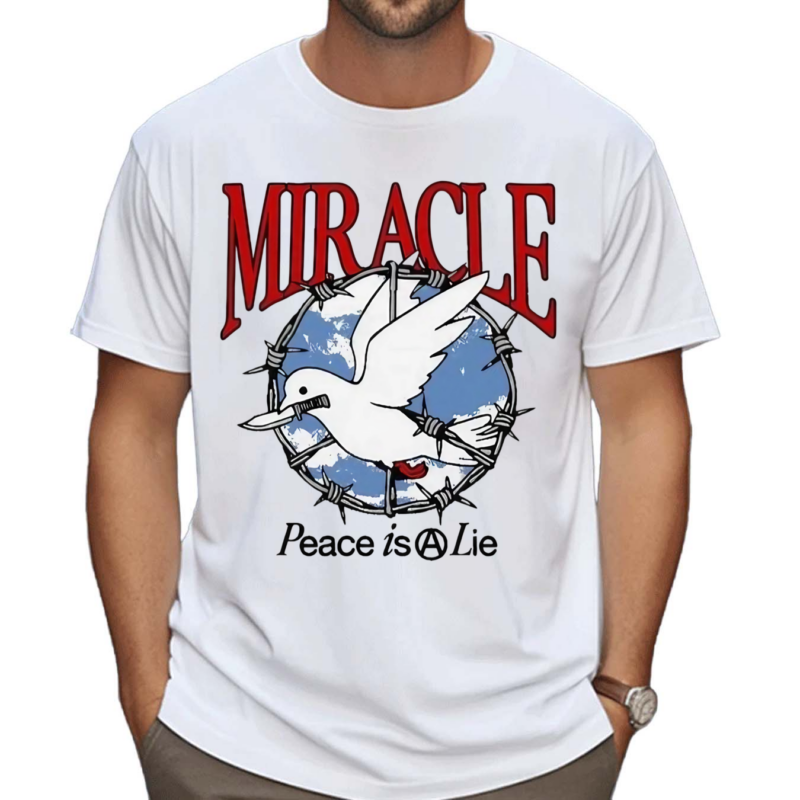 Miracle Peace Is Lie Dove With Knife Shirt