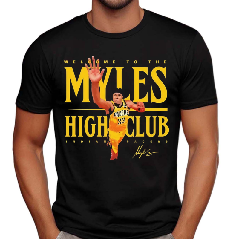 Myles Turner Indiana Pacers Welcome To The Myles High Club Signature Shirt