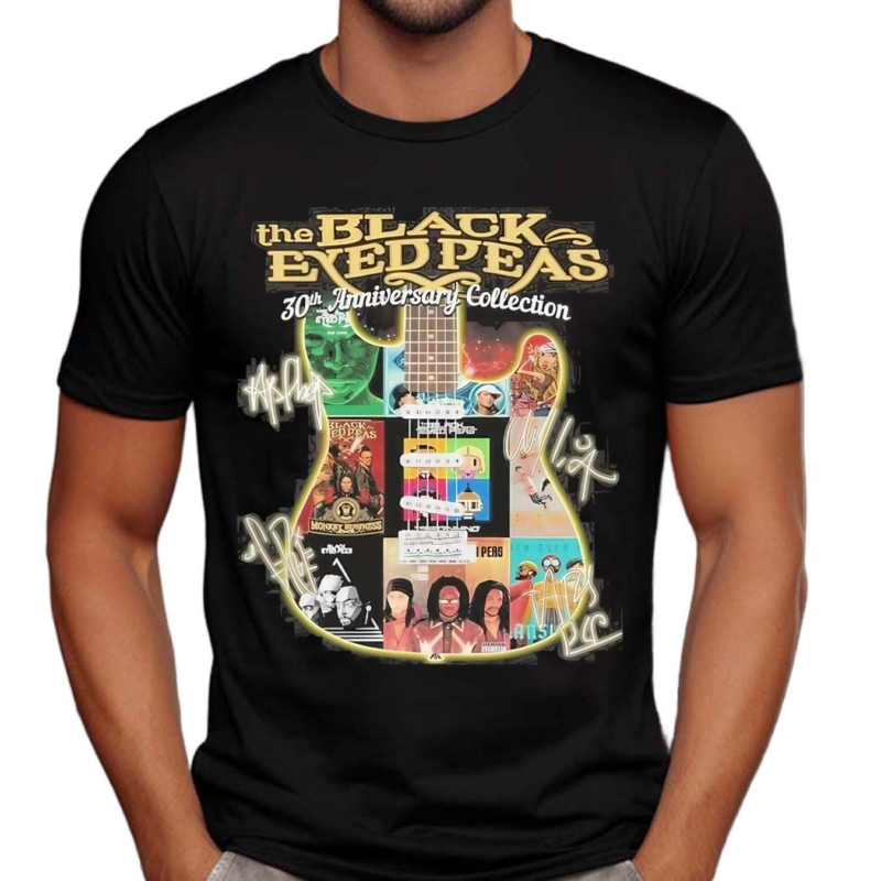 The Black Eyed Peas 30th Anniversary Collection Guitar Signatures Shirt