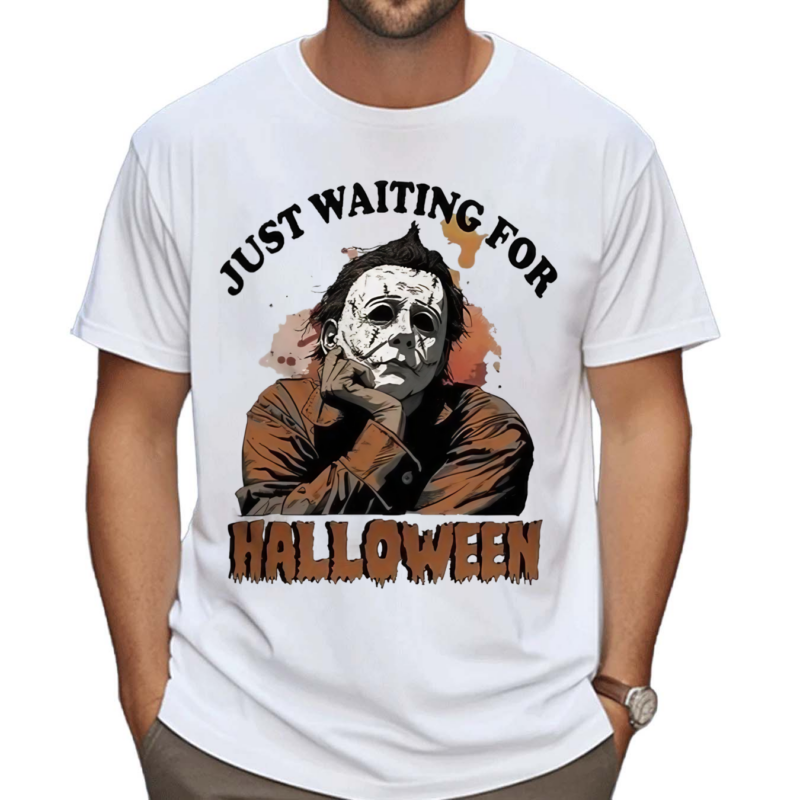 Horror Characters Just Waiting For Halloween 2024 Shirt