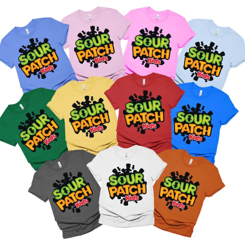 Sour Patch Kids Candy Logo Shirt, Chocolate Group Halloween Shirt, Costumes Halloween Candy Group Chocolate Shirt Matching Family Shirt