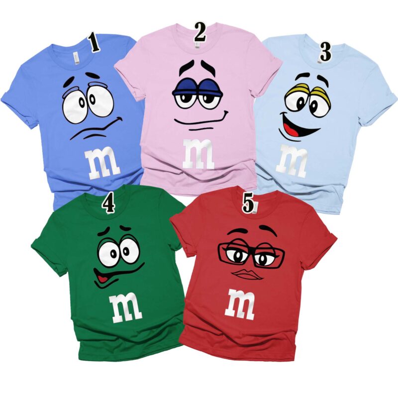 M And M Shirt, Matching Costume Shirt, M And M Shirt, Halloween Costume Shirt, Halloween Candy Group Shirt, Chocolate Group Halloween Costumes Shirt, Matching Family Shirt