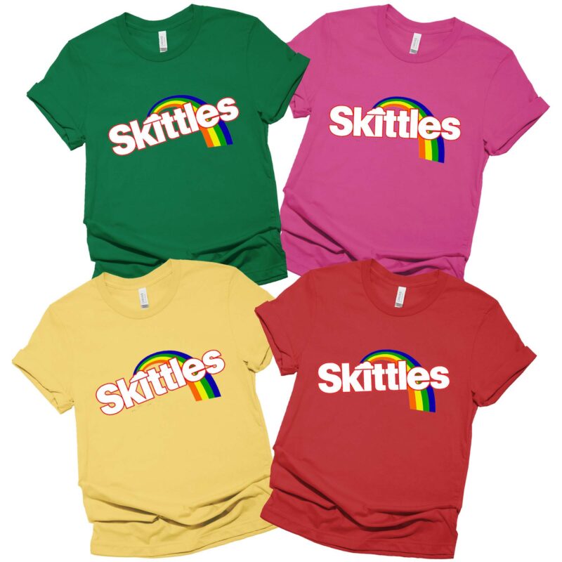 Skittles Candy Shirt, Halloween Candy Group Shirt, Family Halloween Costume Shirts, Chocolate Group Halloween Costumes Shirt, Matching Family Shirt