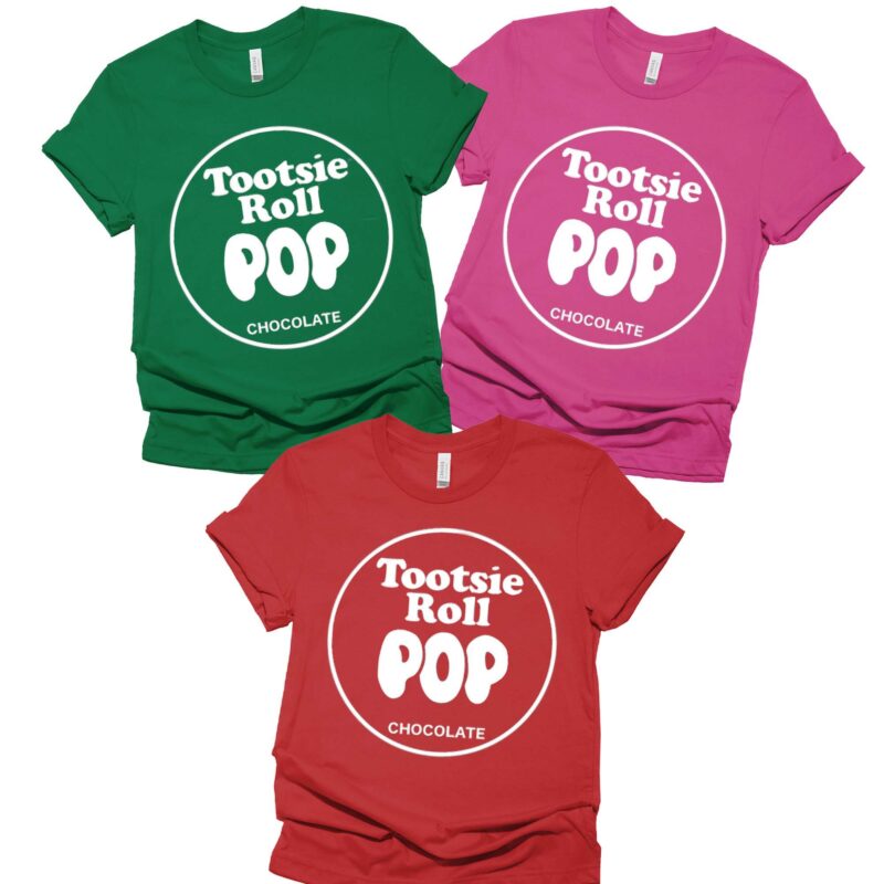 Tootsie Roll Industries Cherry Pop Shirt, Halloween Candy Group Shirt, Family Halloween Costume Shirts, Chocolate Group Halloween Costumes Shirt, Matching Family Shirt