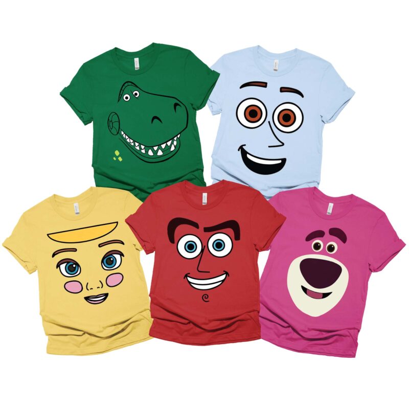 Toy Story Face Outline Family Matching Shirt, Toy Story Costume Halloween Shirt, Halloween Party Shirt, Halloween Costume For Family Group Shirt