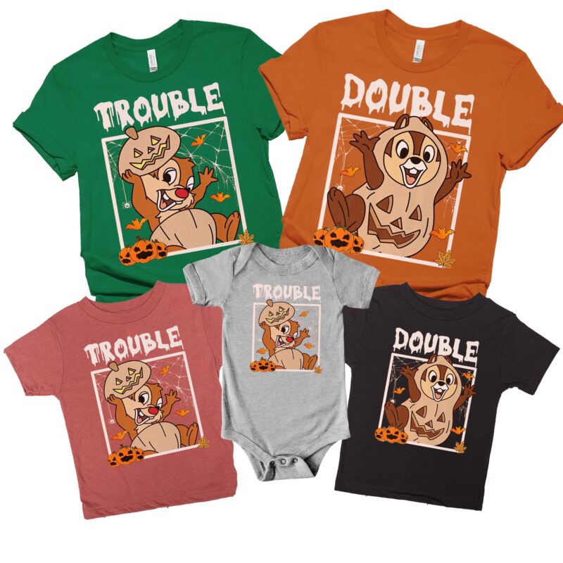 Chip and Dale Shirt, Double Trouble Shirt, Family Halloween Costume Shirt, Family Matching Shirt