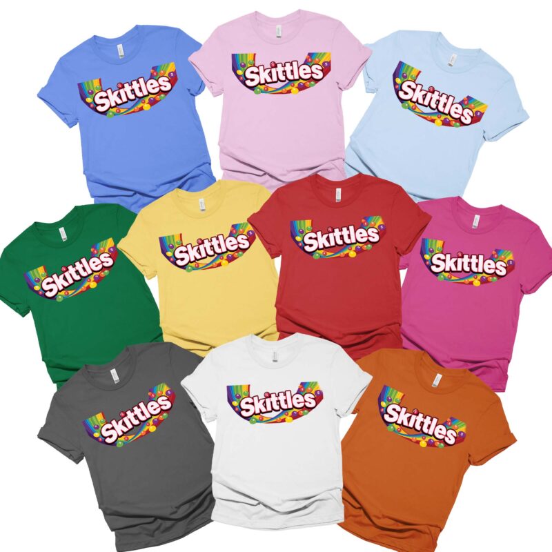 Skitles Halloween Costume Group Matching Shirt, Skitles Candy Group Shirt