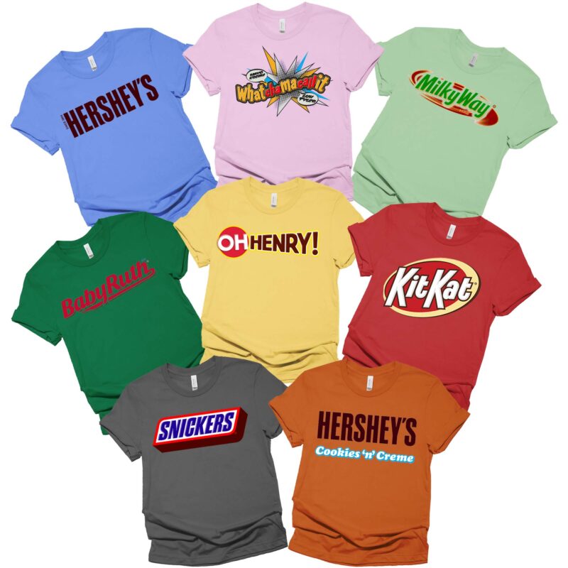 Chocolate Bar Group Matching Halloween Shirt, Halloween Costume Group Shirt