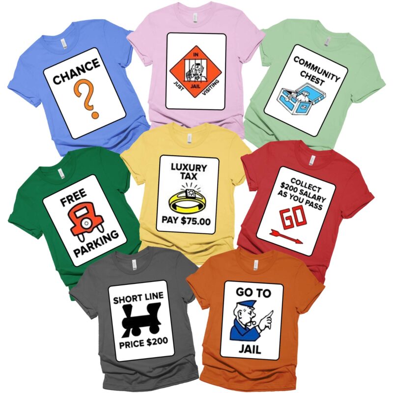 Monopoly Game Halloween Costume Shirt, Monopoly Game Cards Cosplay Shirt