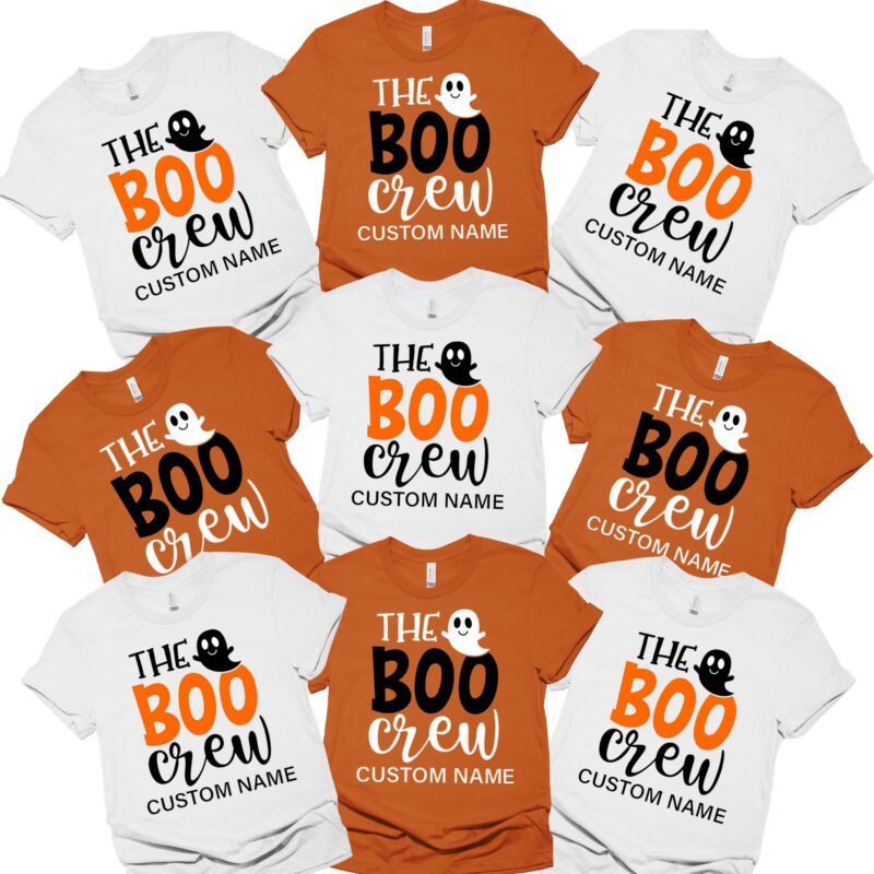 The Boo Crew Custom Halloween Group Matching Shirt, Cute Ghost Halloween Costume Shirt