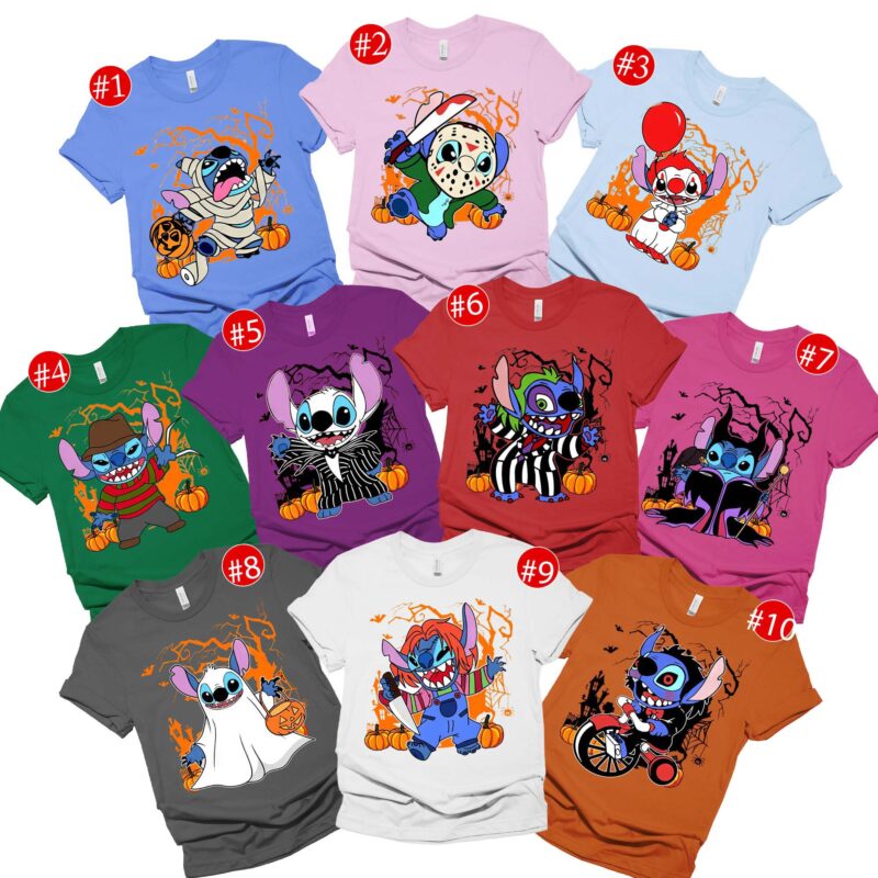 Stitch Horror Halloween Matching Group Shirt