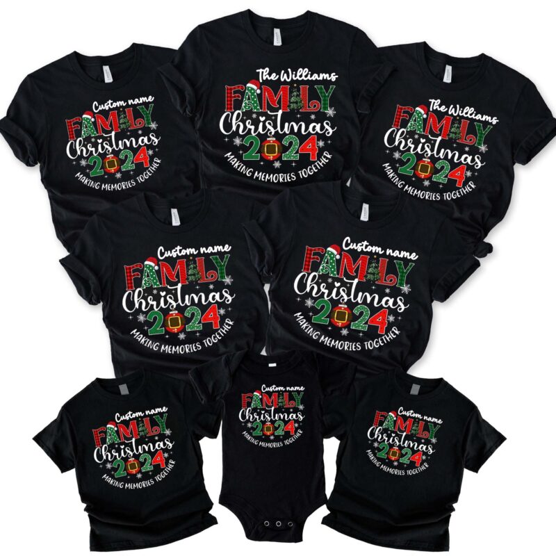 Custom Family Christmas 2024 Making Memories Together Matching Christmas Family Shirt