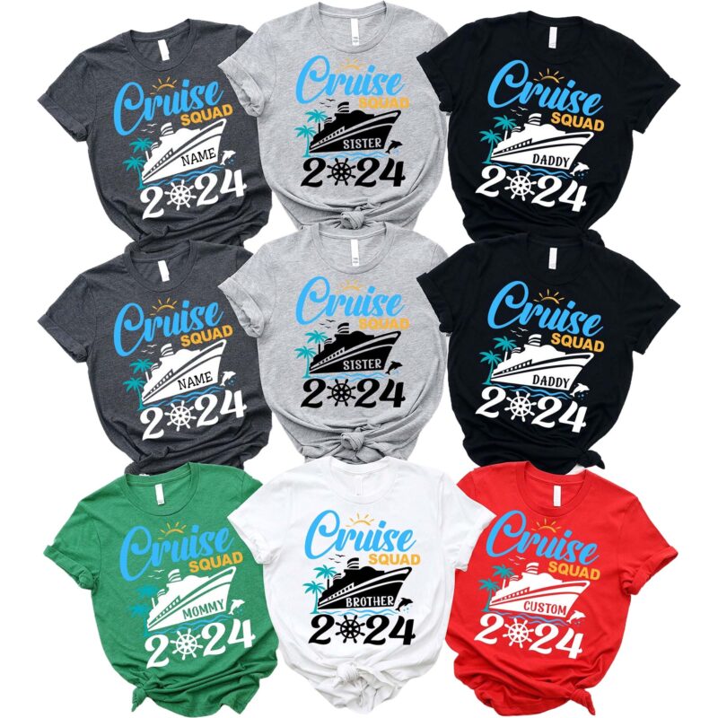 Custom Name Cruise Squad 2024 Matching Cruise Shirt, Cruise Shirts For Groups