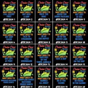 Personalized Colorful Cruise Squad 2024 Family Matching Shirt