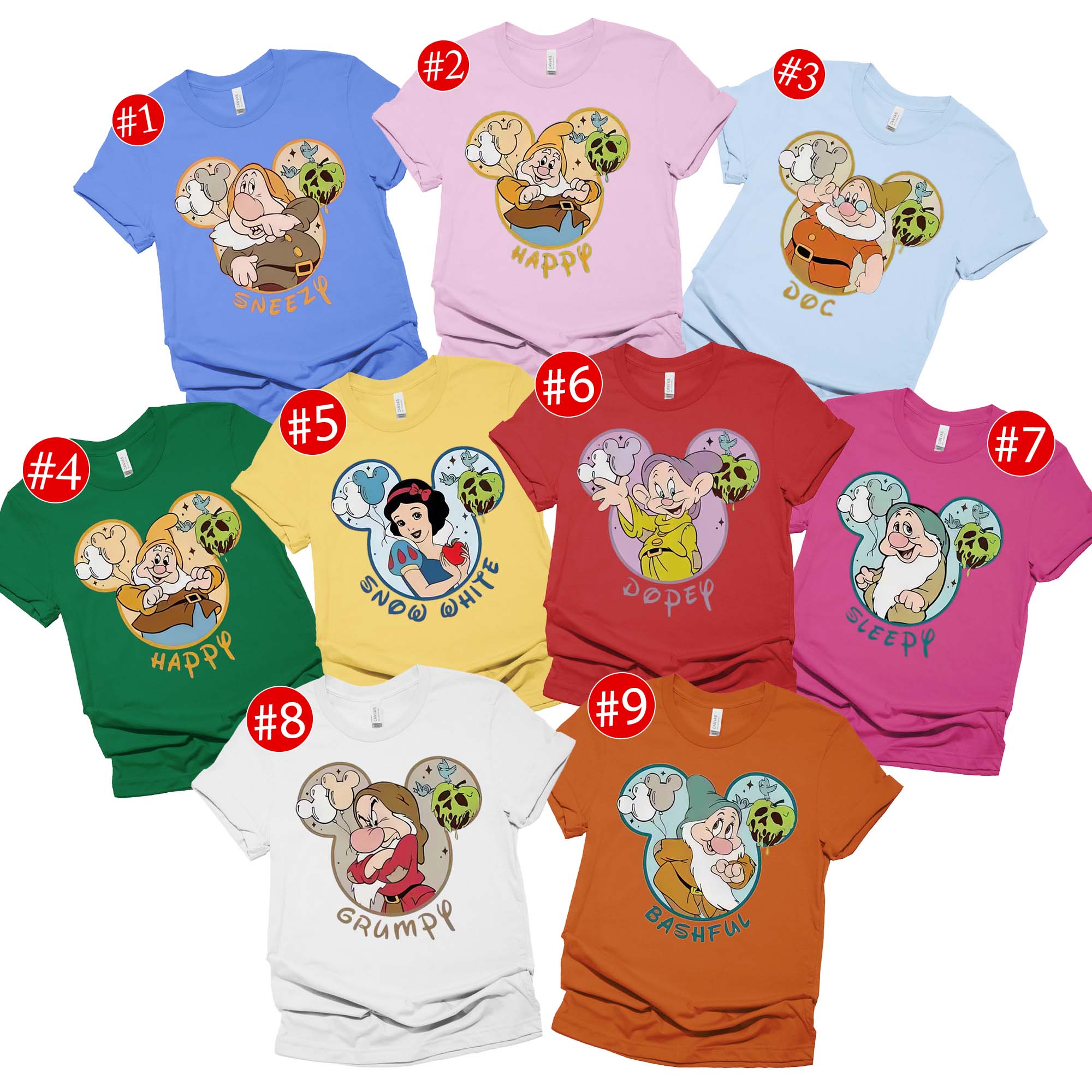 Snow White And Seven Dwarfs For Vacation Matching Family Shirt