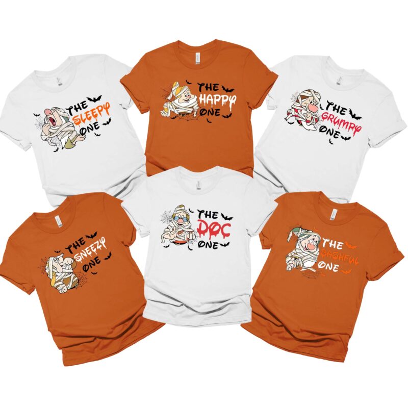 Custom Characters Seven Dwarfs Matching Halloween Group Shirt