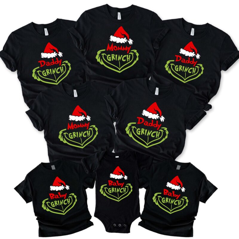 Custom Grinch For Family Matching Christmas Shirt