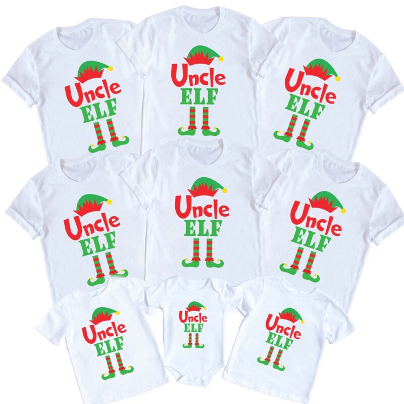 Uncle Elf Family Christmas Shirt, Matching Elf Uncle Christmas Shirt