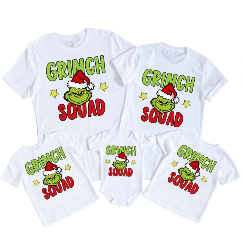 Grinch Squad Christmas Matching Party Group Shirt