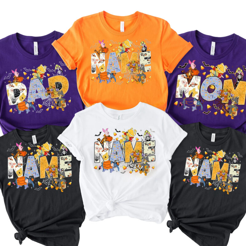 Winnie The Pooh And Friends Halloween Birthday Matching Shirt