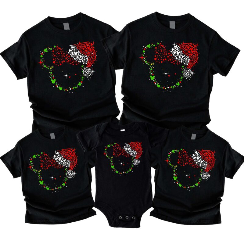 Minnie Family Matching Christmas Party Shirt