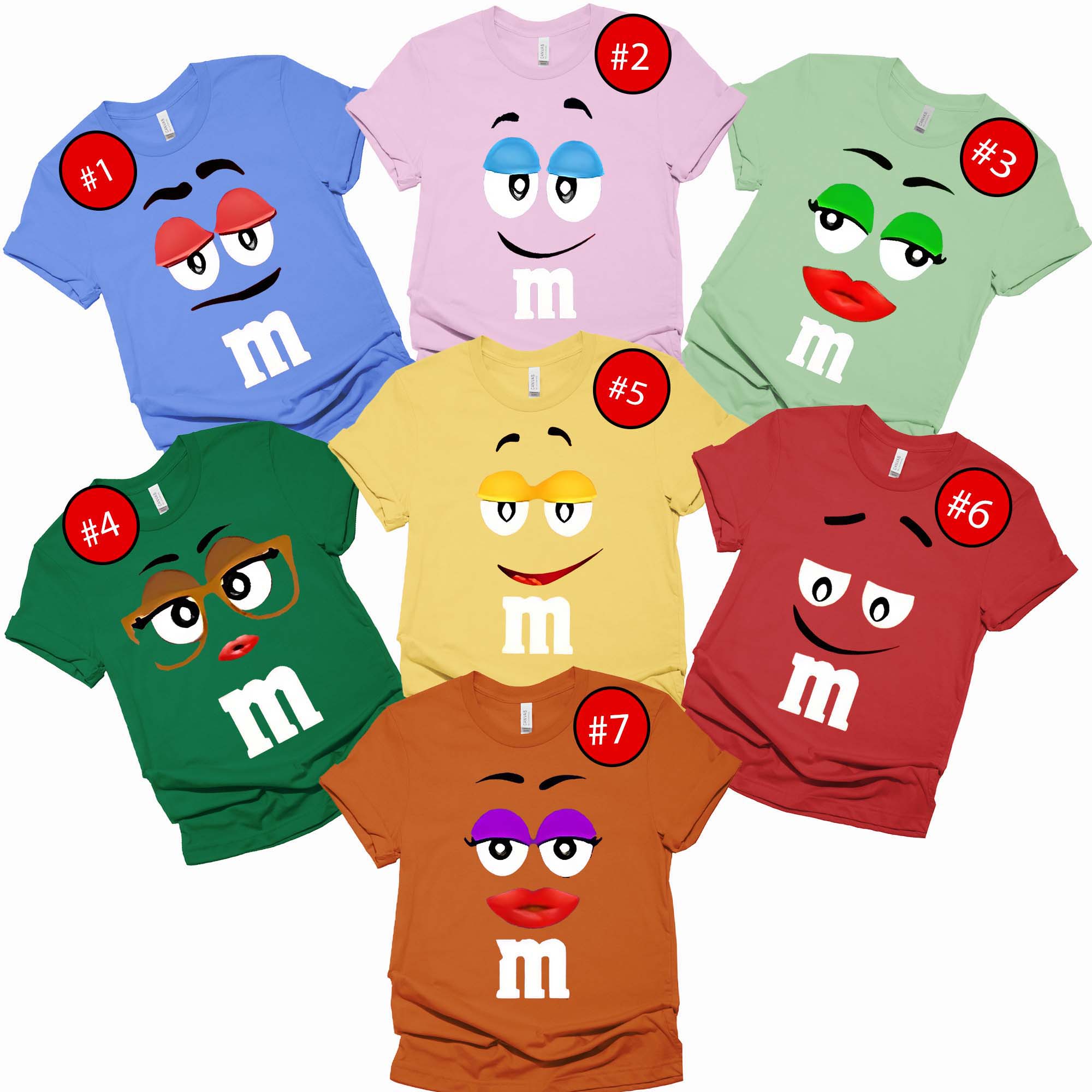 M And M Candy Halloween Matching Cosplay Shirt