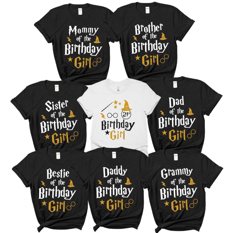 Custom Wizard Birthday Squad Of The Birthday Matching Shirt