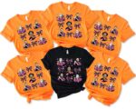 Horror Mugshot Movie Characters With Coquette Bow Matching Family Halloween Shirt