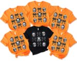 Horror Mugshot Movie Characters Coquette Bow Halloween Matching Shirt