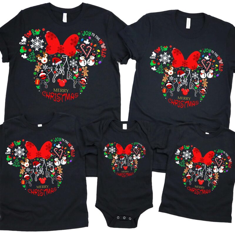 Minnie Mouse Merry Christmas For Family Matching Shirt