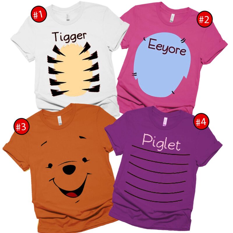 Pooh Bear And Friends Halloween Matching Shirt