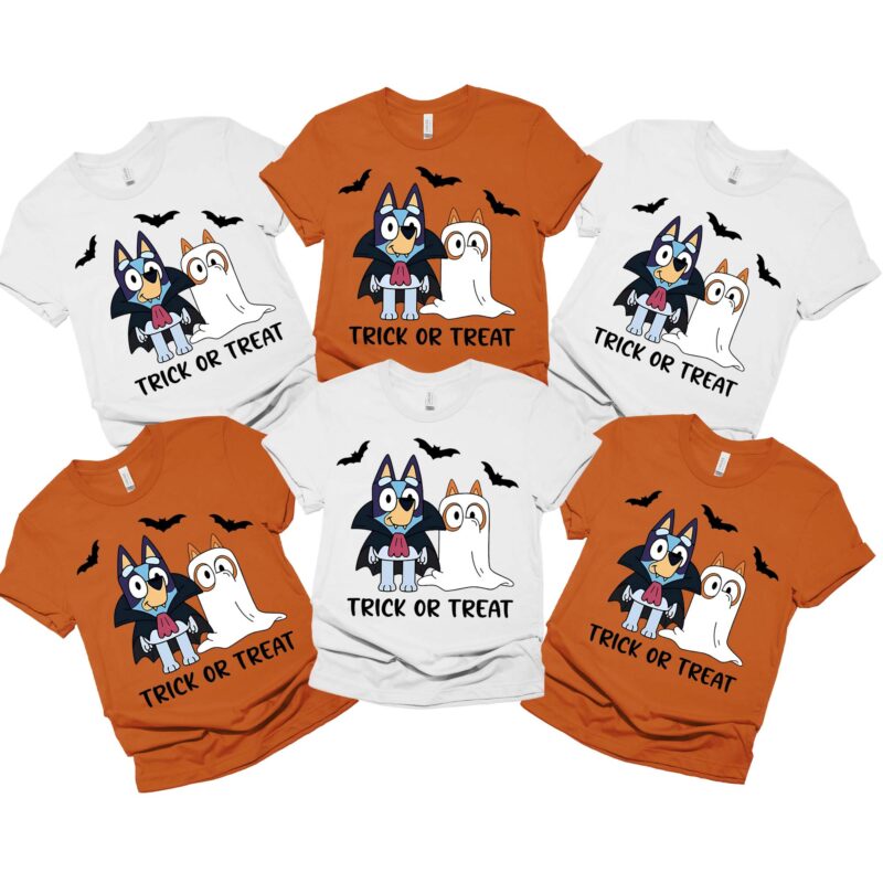 Bluey Trick Or Treat Halloween Matching Shirt