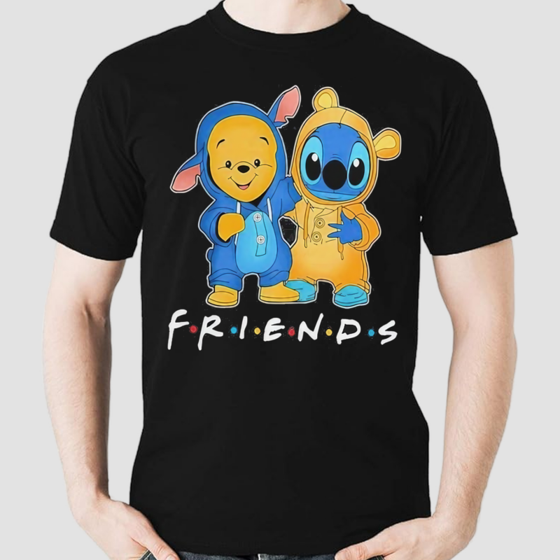 Winnie The Pooh Best Friends And Stitch Fan Shirt