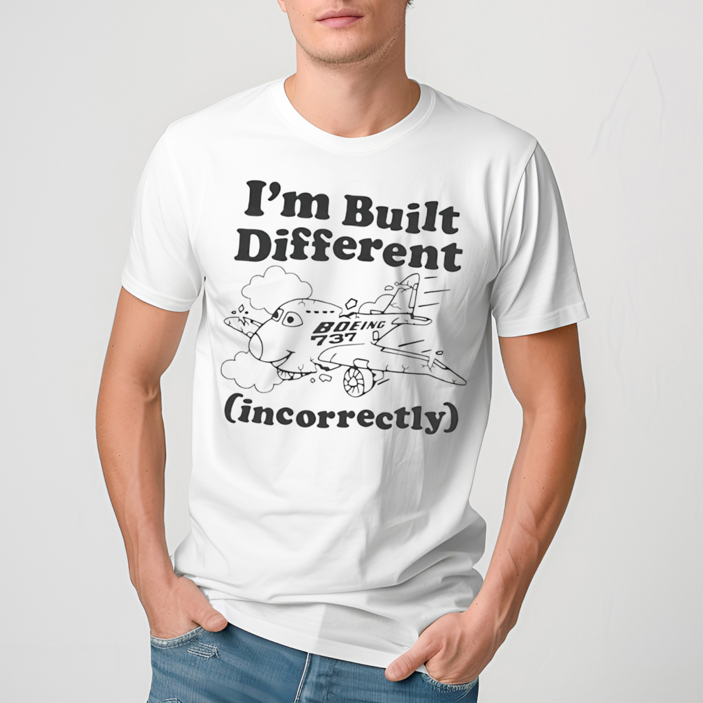 Boeing 737 Im Built Different Incorrectly Shirt – Salelogy