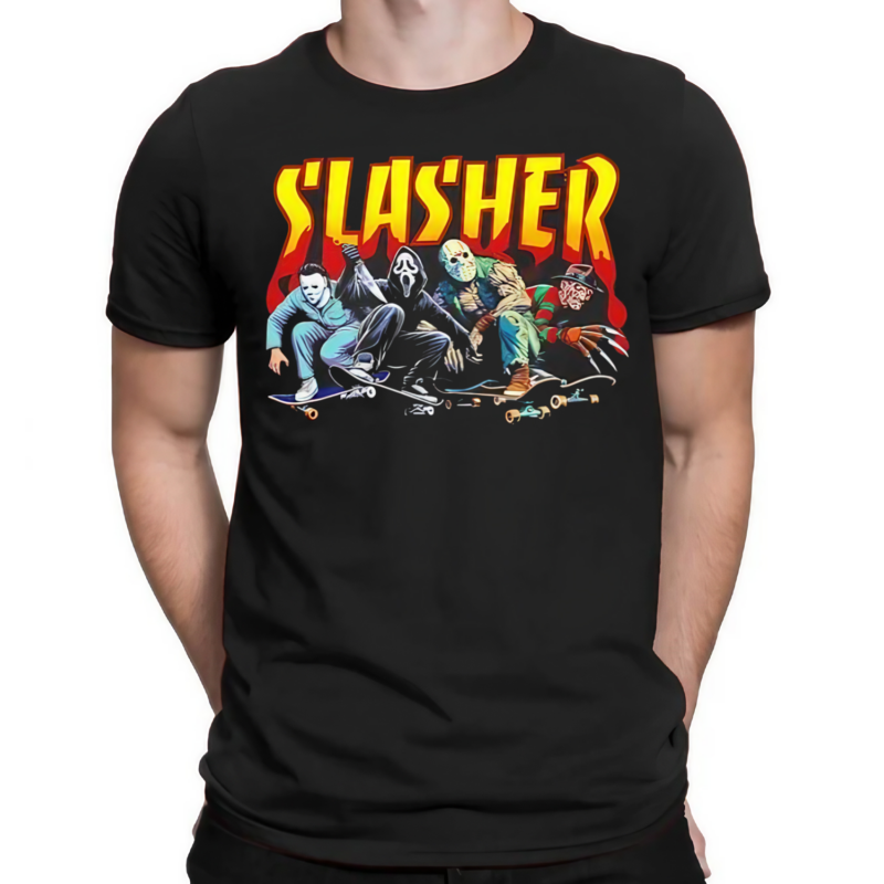 Horror Characters Skateboarding Slasher 2024 Shirt