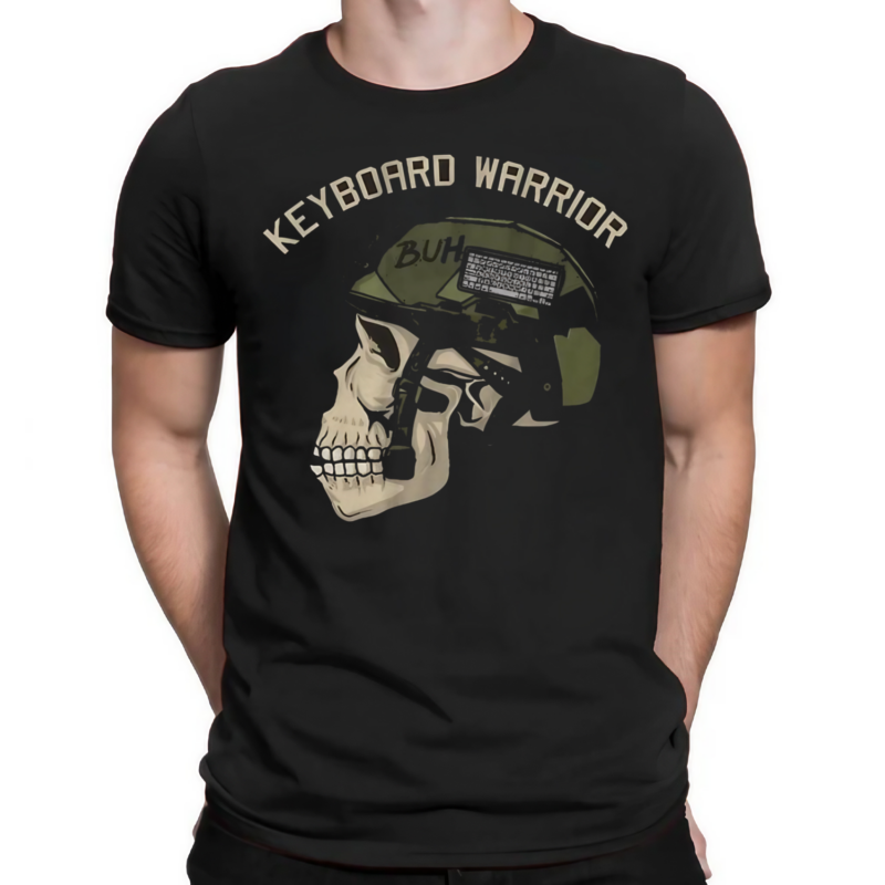 Keyboard Warrior Skull Shirt