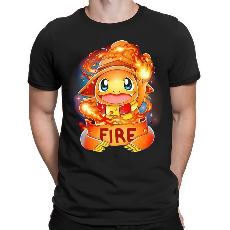 Wizard Fire Charmander Pokemon Cartoon Shirt