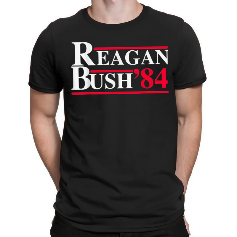 Reagan George Bush 84 1984 Campaign Shirt