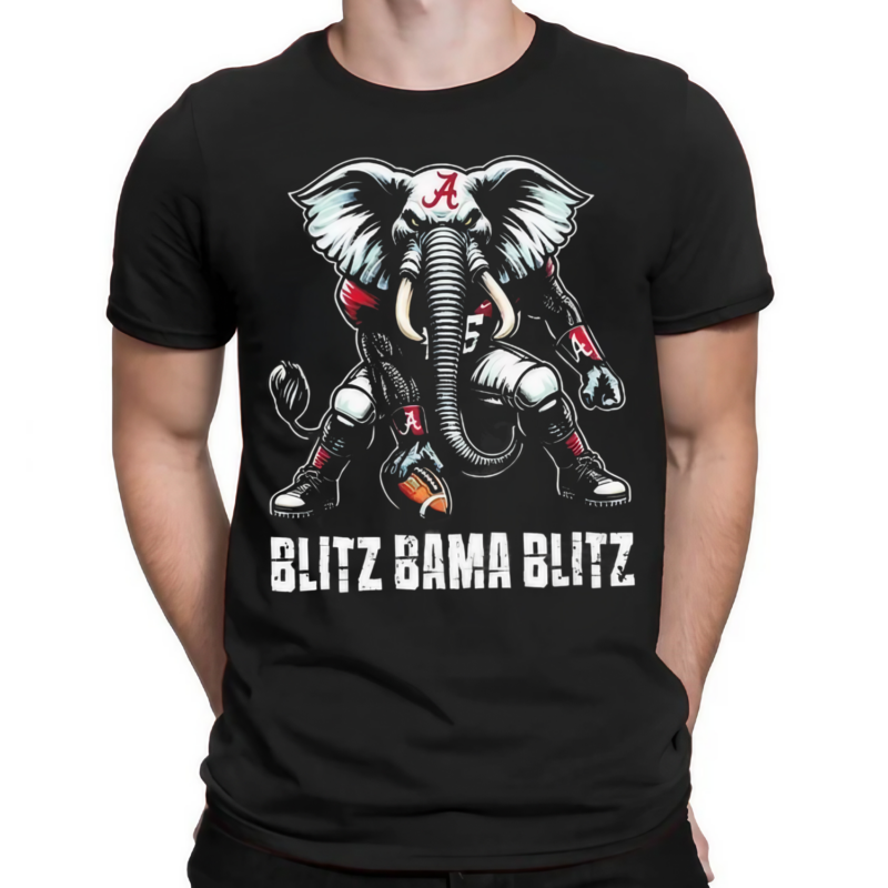 Willie And Chad Wearing Blitz Bama Blitz Alabama Muscular Elephant Mascot Shirt