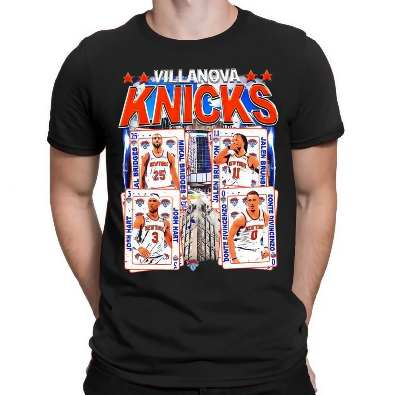 Villanova Knicks Mikal Bridges Jalen Brunson Josh Hart Donte Divincenzo Cards Shirt