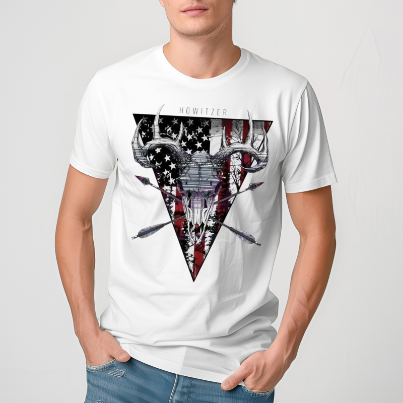 Retro Howitzer Deer American Flag 2024 Shirt