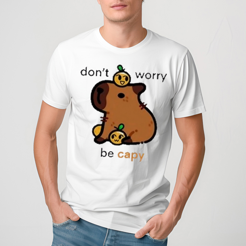 Top Eveoart Dont Worry Be Capy Shirt