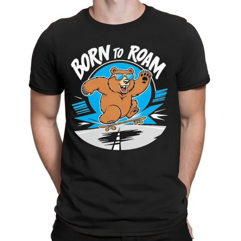 Bear Surfing Born To Roam Shirt