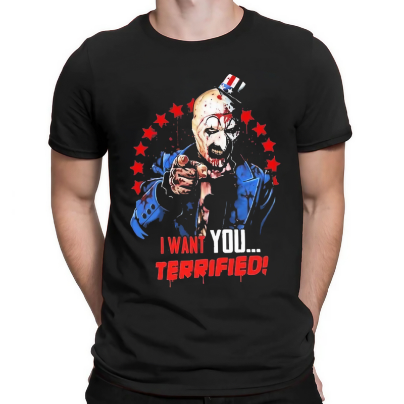 Horror Characters I Want You Terrified Halloween 2024 Painting Shirt