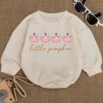 Custom Little Pumpkin Coquette Matching Halloween Baby Romper