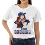 Edmonton Oilers Fan Girl Big Tits Go Oilers Cartoon Shirt