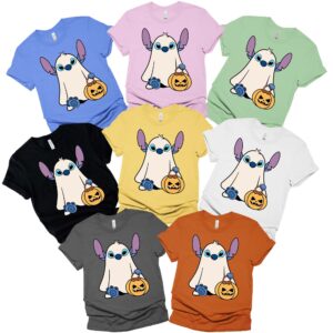 Stitch Ghost Happy Halloween Matching Group Shirt