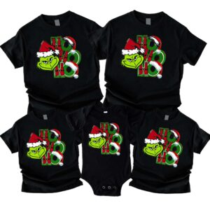 Grinch Ho Ho Ho For Family Matching Christmas Shirt